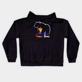 LGBT Mama Bear Gay Pride Equal Rights Mom Love Hug Kids Hoodie